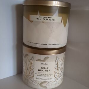BBW TWO LUMINARY 3 WICKS Apple Weather And Fall Farmhouse New
